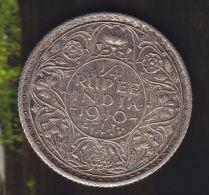 @Y@    BRITISH India  1/4 Rupee  1940  (2401) - Inde