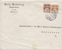 Denmark WILH. HELSTRUP Vinforretning Bahnpost Railway STRUER - THISTED 1930 Cover Brief To KØBENHAVN K. - Lettres & Documents