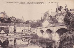 Cp , 86 , ANGLES-sur-l'ANGLIN , Vue Générale , Le Château XIe, XIVe, XVe XVIe S. Et Le Pont Sur L'Anglin - Other & Unclassified