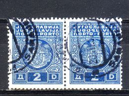 COAT OF ARMS-PORTO-2 DIN-PAIR-POSTMARK- SARAJEVO-BOSNIA AND HERZEGOVINA-YUGOSLAVIA-1931 - Portomarken