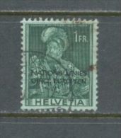 1950 SWITZERLAND 1FR. UNITED NATIONS OFFICE MICHEL: UNO14 USED - Oficial