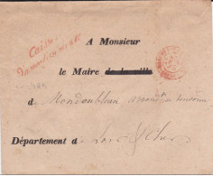 1867 - ENVELOPPE De SERVICE Avec MARQUE Des CAISSES D'AMORTISSEMENT Pour VENDÔME (LOIR ET CHER) - Lettres Civiles En Franchise