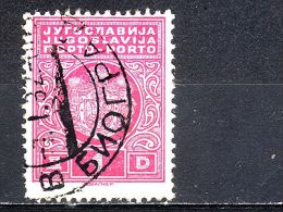 COAT  OF ARMS-PORTO-1 DIN-POSTMARK-BIOGRAD-CROATIA-YUGOSLAVIA-1931 - Timbres-taxe