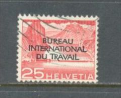 1950 SWITZERLAND 25C. I.L.O. OVERPRINTED MICHEL: ILO87 USED - Service