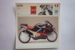 Transports - Sports Moto - Carte Fiche Technique Moto ( Gilera 125 Cx - Sport -1991 ( Description Au Dos - Sport Moto