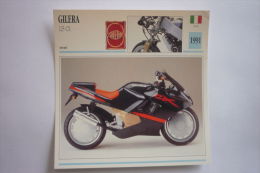 Transports - Sports Moto - Carte Fiche Technique Moto ( Gilera 125 Cx - Sport -1991 ( Description Au Dos - Motociclismo