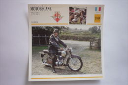 Transports - Sports Moto - Carte Fiche Technique Moto ( Motobecane 175 Z 22 C - Tourisme -1955 ( Description Au Dos - Moto Sport