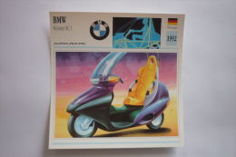 Transports - Sports Moto - Carte Fiche Technique Moto ( Bmw Scooter Sc1 - Prototype -1992 ( Description Au Dos - Motorradsport