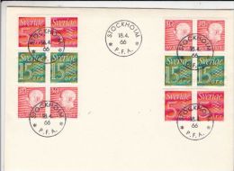 AMOUNT, KING, STAMPS ON COVER, 1966, SWEDEN - Cartas & Documentos