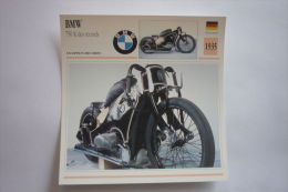 Transports - Sports Moto - Carte Fiche Technique Moto ( Bmw - 750 K Des Records - Records -1935 ( Description Au Dos - Motociclismo