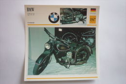 Transports - Sports Moto - Carte Fiche Technique Moto ( Bmw - 125 R 10 - Tourisme -1947 ( Description Au Dos - Sport Moto