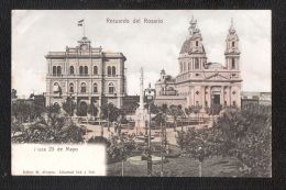 ARGENTINA  RECUERDO DEL ROSARIO PLAZA 25 DE MAYO DOS SIMPLE  NON CIRCULADA - Argentinië