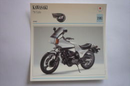 Transports - Sports Moto - Carte Fiche Technique Moto ( Kawasaki 750 Turbo - Sport -1981 ( Description Au Dos - Sport Moto