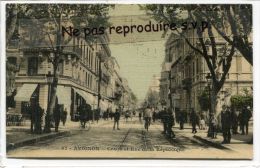 - 57 - AVIGNON - Cours Et Rue De La République, Peu Courante, Style Toilé, écrite, Animation, Classe, TBE, Scans - Avignon