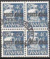DENMARK #  POSTFÆRGE  STAMPS FROM YEAR 1942 BLOCK OF 4 - Pacchi Postali