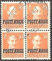 DENMARK #  POSTFÆRGE  STAMPS FROM YEAR 1945 BLOCK OF 4 - Paketmarken