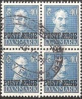 DENMARK #  POSTFÆRGE  STAMPS FROM YEAR 1945 BLOCK OF 4 - Pacchi Postali