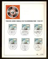 Maximumkaart Van Nr. 1580 " Troisieme Journee Mondiale Des Telecommunications 17 Mai 1971 " ; 17/5/1971 ! - 1971-1980