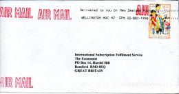NOUVELLE-ZELANDE. N°1603 De 1998 Sur Enveloppe Ayant Circulé. Immigrants Asiatiques/Avion. - Cartas & Documentos