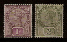 JAMAICA 1889 1d And 2d SG 27/28 LMM/MM Cat £45 - Jamaica (...-1961)