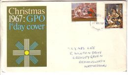GOOD GB FDC 1967 - Christmas - 1952-71 Ediciones Pre-Decimales