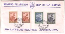 GOOD SAN MARINO Postal Cover 1966 - Good Stamped: Castle / Flags - Lettres & Documents