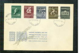 Yugoslawien / Yugoslavia / Yougoslavie 1960 Anniversaries FDC - Briefe U. Dokumente