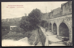 CPA ANCIENNE- FRANCE- PRADES (66)- LES LAVOIRS EN PIERRE EN ÉTÉ- TRES GROS PLAN- ANIMATION - Prades