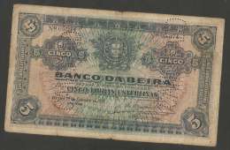 [NC] MOCAMBIQUE - BANCO Da BEIRA - 5 LIBRAS ESTERLINAS OURO (1919) CANCELADO - Mozambique