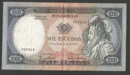 [NC] MOCAMBIQUE - BANCO NACIONAL ULTRAMARINO - 1000 ESCUDOS (1972) Don AFONSO V - Mozambique
