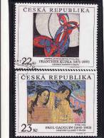 Tchéquie 1998, Art-painting Kupka Et Paul Gauguin, Oblitérés, Michel 190-191 - Usados