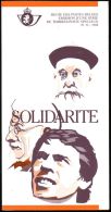 BELGIQUE BELGIUM 1988 - Notice Philatélique -  Jacques BREL - Solidarité - Chanteurs