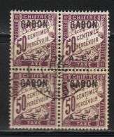 GABON N° T 7 Bloc De 4 Obl. - Used Stamps