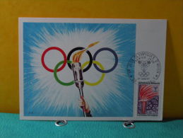 Carte Maxi / FDC, Jeux Olympiques D´Hiver - 38 Grenoble - 27.1.1968 - 1er Jour - Winter 1968: Grenoble