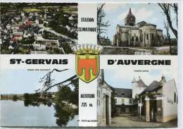 CPSM 63 ST GERVAIS D AUVERGNE MULTI VUES    Grand Format 15 X 10,5 - Saint Gervais D'Auvergne