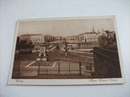 Torino Piazza Vittorio Veneto Tram Monumento Ponte Edicola - Lugares Y Plazas