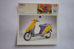 Transports - Sports Moto - Carte Fiche Technique Moto ( Aprilia Amigo 50 - Scooter -1991 ( Description Au Dos - Motociclismo