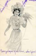 Braun - Femme Avec Perroquet - Mon Bijou - Art Nouveau - - Braun, W.