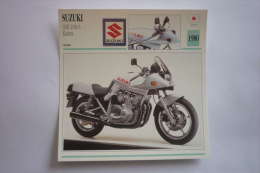 Transports - Sports Moto - Carte Fiche Technique Moto ( Suzuki Gsx 1100 S Katana ( Sport ) -1980 ( Description Au Dos - Motociclismo