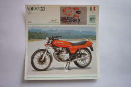 Transports - Sports Moto-carte Fiche Technique Moto ( Moto-guzzi 254 ( Sport ) -1977 ( Description Au Dos - Moto Sport