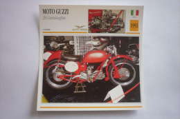 Transports - Sports Moto-carte Fiche Technique Moto ( Moto-guzzi 250 Gambalunghino ( Course ) -1951 ( Description Au Dos - Motorcycle Sport