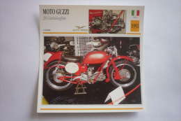 Transports - Sports Moto-carte Fiche Technique Moto ( Moto-guzzi 250 Gambalunghino ( Course ) -1951 ( Description Au Dos - Motociclismo