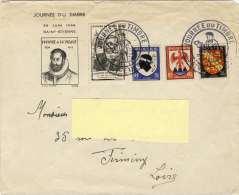 FDC  1946 JOURNEE DU TIMBRE # NICE # FOUQUET DE LA VARANE # CONTROLEUR DES POSTES # FONDATEUR SERVICE POSTE AUX LETTRES - ....-1949