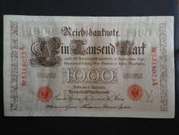 1910 A - 21 Avril 1910 - Billet 1000 Mark - Allemagne - Série A : N° 5318073 A - Banknote Deutschland Germany - 1.000 Mark