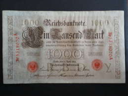 1910 A - 21 Avril 1910 - Billet 1000 Mark - Allemagne - Série A : N° 5318070 A - Banknote Deutschland Germany - 1.000 Mark