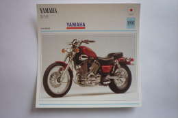 Transports - Sports Moto-carte Fiche Technique Moto ( Yamaha Xv 535  ( Tourisme ) -1991 ( Description Au Dos - Motorradsport