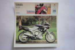 Transports - Sports Moto-carte Fiche Technique Moto ( Yamaha 850 Tdm ( Tourisme ) -1991 ( Description Au Dos - Moto Sport