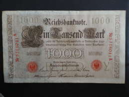 1910 A - 21 Avril 1910 - Billet 1000 Mark - Allemagne - Série A : N° 5318041 A - Banknote Deutschland Germany - 1000 Mark