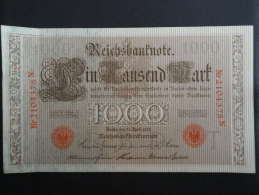 1910 N - 21 Avril 1910 - Billet 1000 Mark - Allemagne - Série N : N° 2104378 N - Banknote Deutschland Germany - 1000 Mark