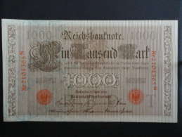 1910 N - 21 Avril 1910 - Billet 1000 Mark - Allemagne - Série N : N° 2104365 N - Banknote Deutschland Germany - 1000 Mark